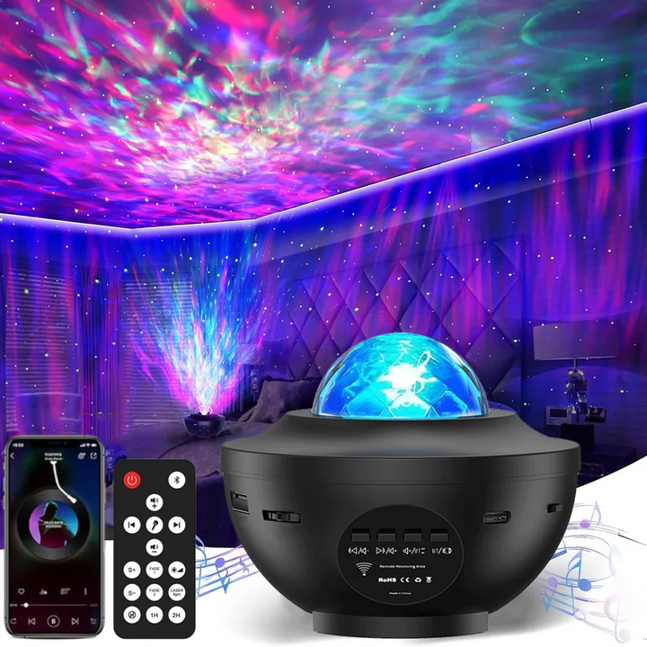 Galaxy Projector Night Lamp | Astronaut Starry Light | Bluetooth Speaker | 12 Colors | Room Decor Light
