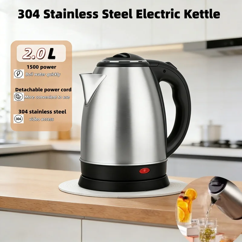 Electric Kettle 2.0 Liter Stainless Steel