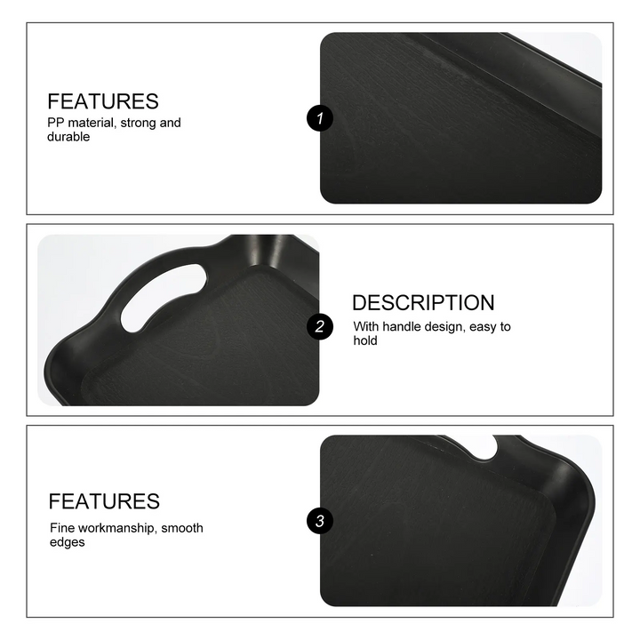 Unbreakable BPA-Free Serving Tray with Handles