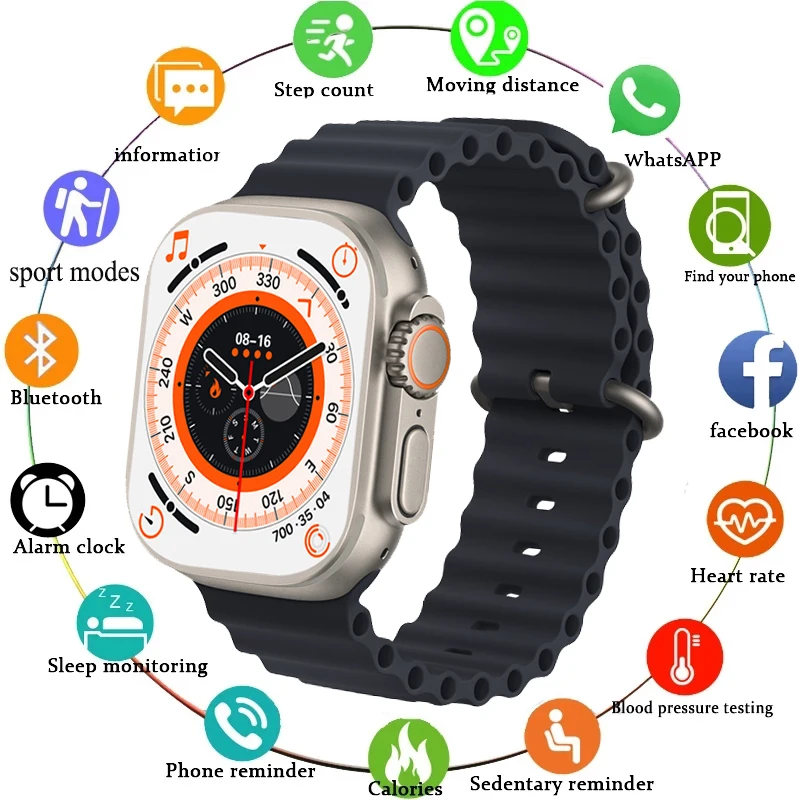 T800 Ultra 2 Smartwatch – Bluetooth Call, Wireless Charging, Long Battery