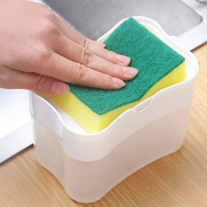 2-in-1 Soap Pump Dispenser with Sponge