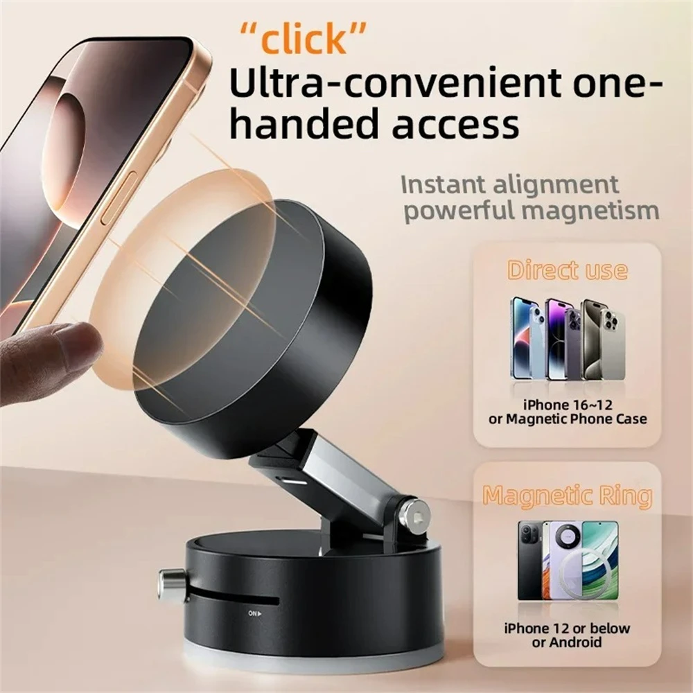 Magnetic Car Phone Holder – 360° Adjustable for iPhone & Android