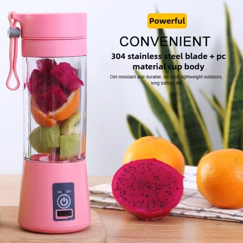 Portable 6-Blade Rechargeable Juice Blender 380ml