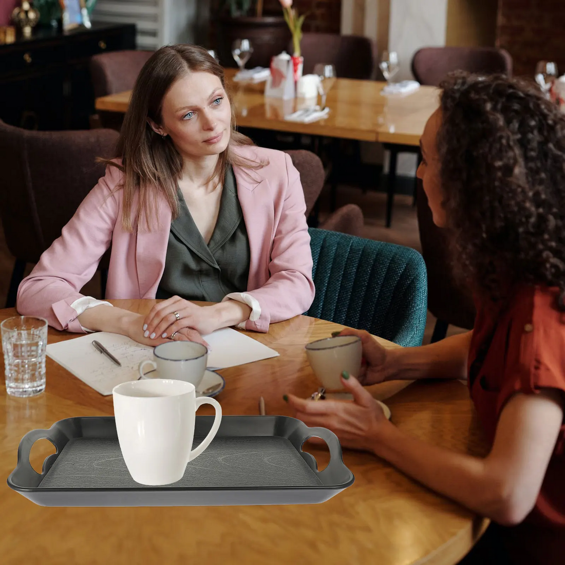 Unbreakable BPA-Free Serving Tray with Handles