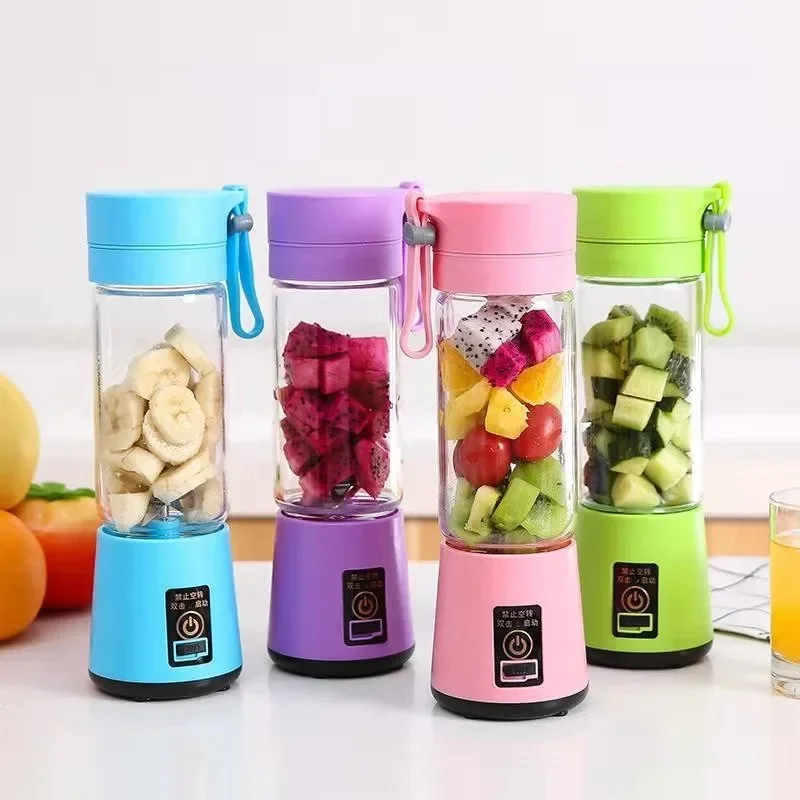 Portable 6-Blade Rechargeable Juice Blender 380ml
