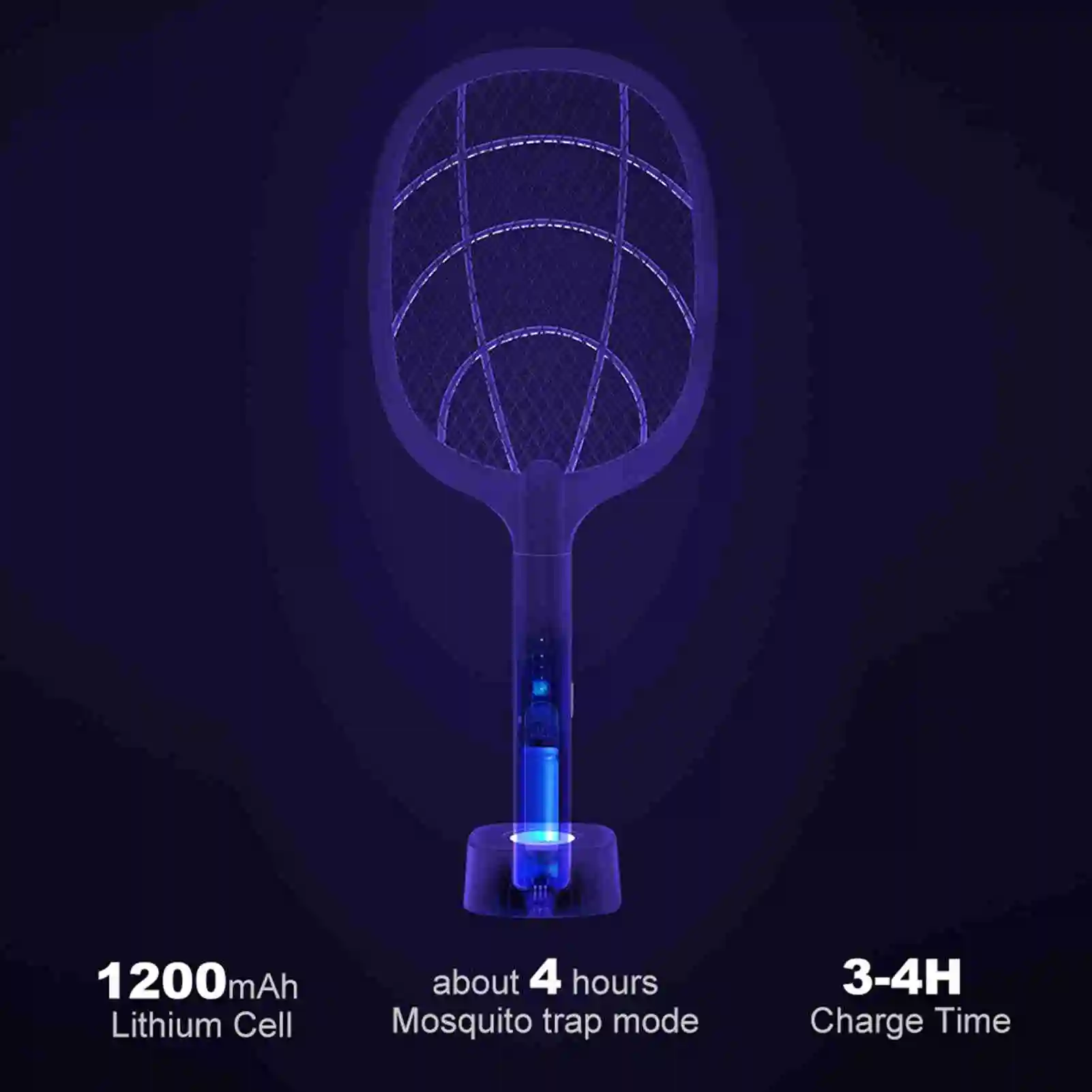 Rechargeable Mosquito Killer Racket – 2-in-1