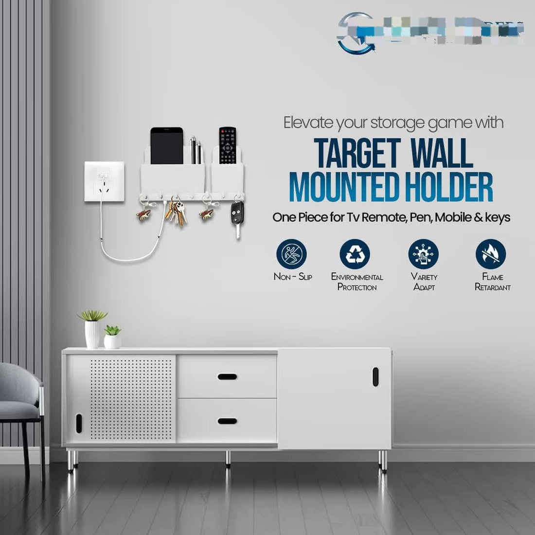 Wall Mounted Mobile & Remote Holder